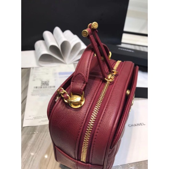 Replica Small CC Vanity Case A57905 Claret
