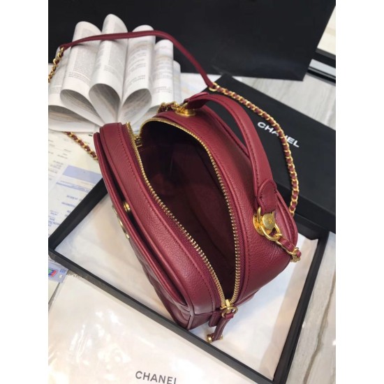 Replica Small CC Vanity Case A57905 Claret
