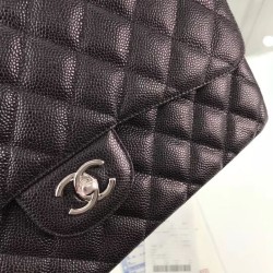 Replica Classic Jumbo Maxi Flap Bag A58601 Caviar Leather Black