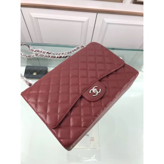 Replica Classic Jumbo Maxi Flap Bag A58601 Caviar Leather Claret Fake Classic Jumbo Maxi Flap Bag A58601 Caviar Leather Claret Replica