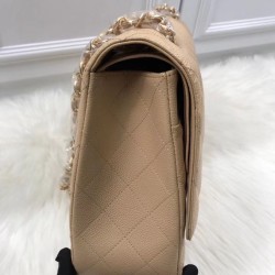 Replica Classic Jumbo Maxi Flap Bag A58601 Caviar Leather Apricot