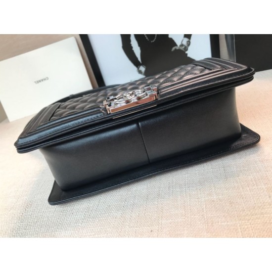 Replica Boy Classic Flap Bag A67086 Black Steel Hardware