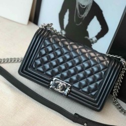 Replica Boy Classic Flap Bag A67086 Black Steel Hardware