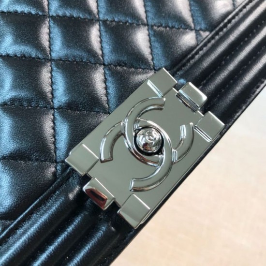 Replica Boy Classic Flap Bag A67086 Black Steel Hardware