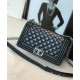 Replica Boy Classic Flap Bag A67086 Black Steel Hardware
