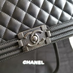 Replica Boy Classic Flap Bag A67086 Black Silver Hardware