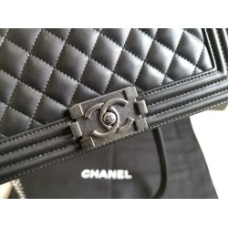Replica Boy Classic Flap Bag A67086 Black Silver Hardware