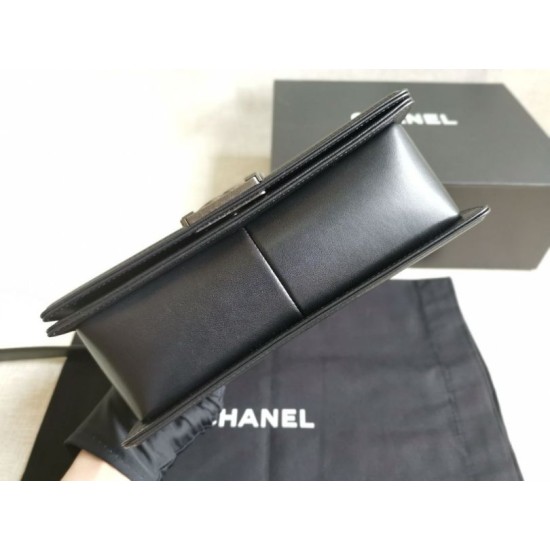 Replica Boy Classic Flap Bag A67086 Black Silver Hardware