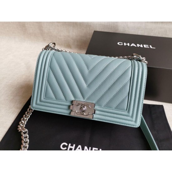 Replica Boy Classic Chevron Flap Bag A67086 Light Blue