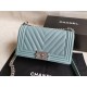 Replica Boy Classic Chevron Flap Bag A67086 Light Blue