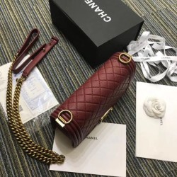Replica Boy Embossed Calfskin Flap Bag A67086 Claret Replica Boy Embossed Calfskin Flap Bag A67086 Claret