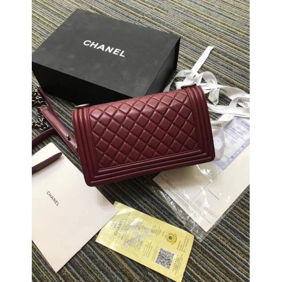 Fake Boy Classic Chevron Flap Bag A67086 Black Steel Hardware Replica