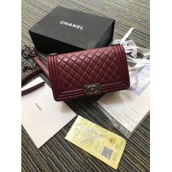 Fake Boy Classic Chevron Flap Bag A67086 Black Steel Hardware Replica