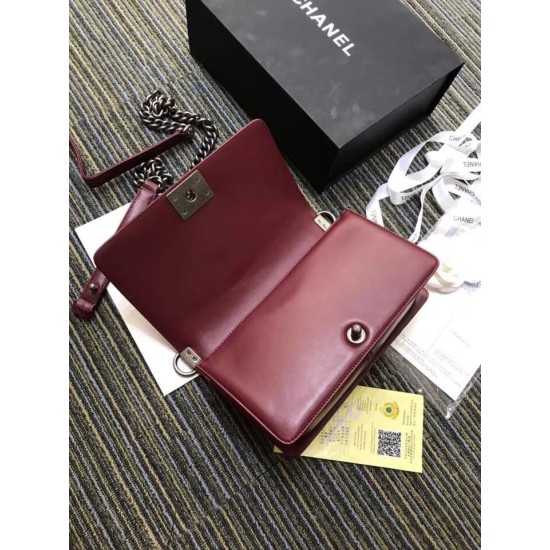 Fake Boy Classic Chevron Flap Bag A67086 Black Steel Hardware Replica