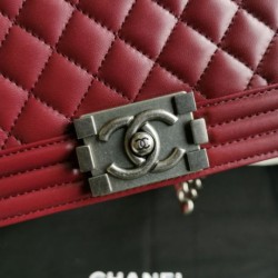 Replica Boy Classic Flap Bag A67086 Burgundy Lambskin Leather Replica Boy Classic Flap Bag A67086 Burgundy Lambskin Leather