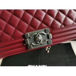 Replica Boy Classic Flap Bag A67086 Burgundy Lambskin Leather