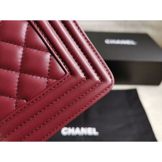 Replica Boy Classic Flap Bag A67086 Burgundy Lambskin Leather