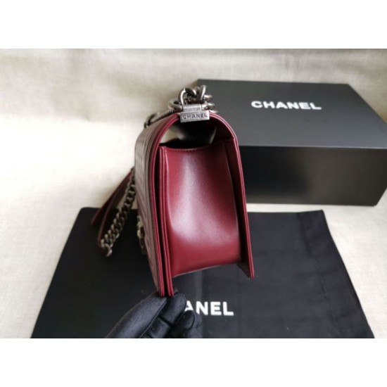 Replica Boy Classic Flap Bag A67086 Burgundy Lambskin Leather