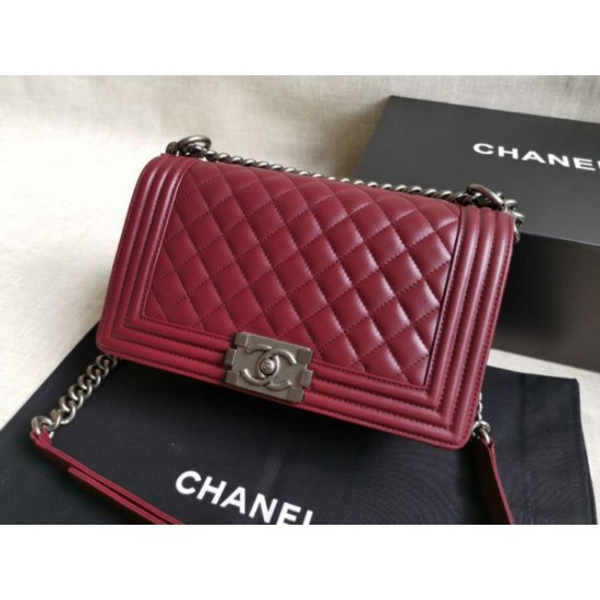Replica Boy Classic Flap Bag A67086 Burgundy Lambskin Leather