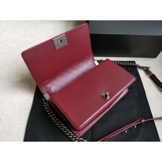 Replica Boy Classic Flap Bag A67086 Burgundy Lambskin Leather
