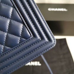 Replica Boy Classic Flap Bag A67086 Blue Lambskin Leather Replica Boy Classic Flap Bag A67086 Blue Lambskin Leather