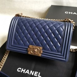 Replica Boy Classic Flap Bag A67086 Blue Lambskin Leather
