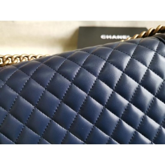 Replica Boy Classic Flap Bag A67086 Blue Lambskin Leather