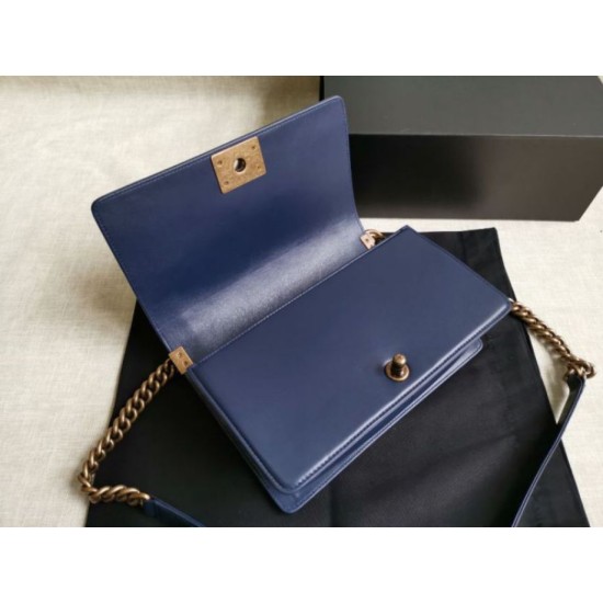 Replica Boy Classic Flap Bag A67086 Blue Lambskin Leather