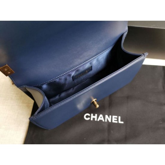 Replica Boy Classic Flap Bag A67086 Blue Lambskin Leather
