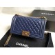 Replica Boy Classic Flap Bag A67086 Blue Lambskin Leather