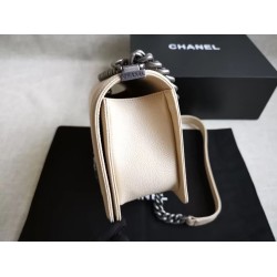 Fake Boy Classic Chevron Flap Bag A67086 Beige Replica