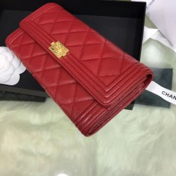Replica Boy A80286 Caviar Leather Long Wallet Red