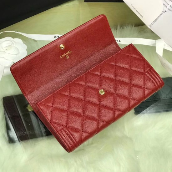 Replica Boy A80286 Caviar Leather Long Wallet Red