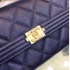 Replica Boy A80286 Caviar Leather Long Wallet Blue