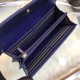 Replica Boy A80286 Caviar Leather Long Wallet Blue