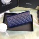 Replica Boy A80286 Caviar Leather Long Wallet Blue