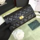 Replica Boy A80286 Caviar Leather Long Wallet Black