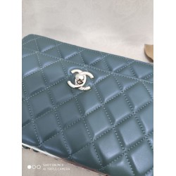 Fake Classic Lambskin Woc Bag A80972 Dark Green Replica