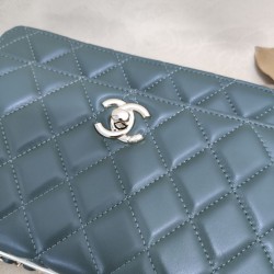 Fake Classic Lambskin Woc Bag A80972 Dark Green Replica
