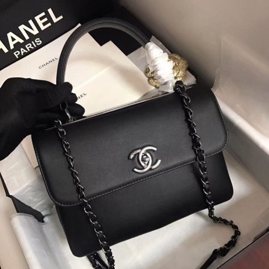 Fake Trendy CC Bag Black A92236 Burgundy Hardware Replica Replica Trendy CC Bag Black A92236 Burgundy Hardware