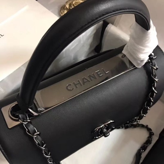 Fake Trendy CC Bag Black A92236 Burgundy Hardware Replica Replica Trendy CC Bag Black A92236 Burgundy Hardware