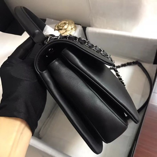 Fake Trendy CC Bag Black A92236 Burgundy Hardware Replica Replica Trendy CC Bag Black A92236 Burgundy Hardware