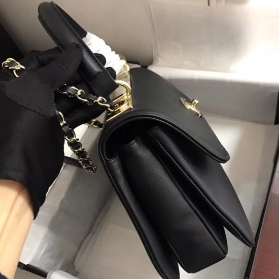 Fake Trendy CC Bag Black A92236 Gold Hardware Replica Fake Trendy CC Bag Black A92236 Gold Hardware Replica
