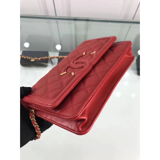Replica CC Filigree Wallet On Chain Red