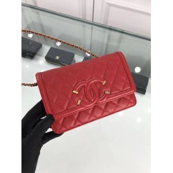 Replica CC Filigree Wallet On Chain Red