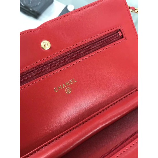 Replica CC Filigree Wallet On Chain Red