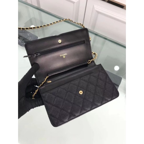 Replica CC Filigree Wallet On Chain Black