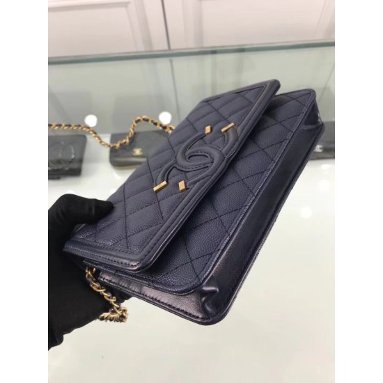 Replica CC Filigree Wallet On Chain Blue