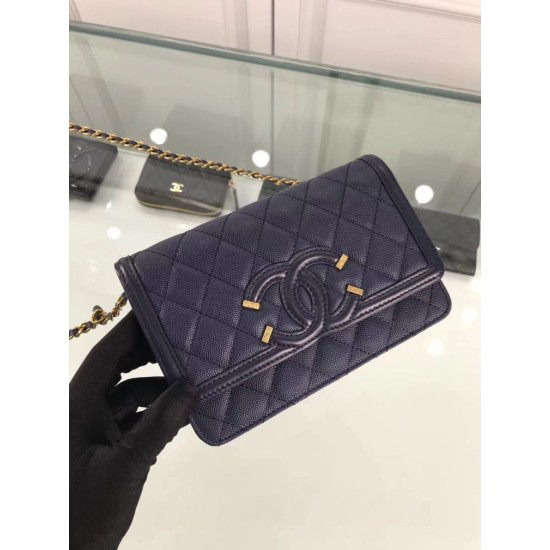 Replica CC Filigree Wallet On Chain Blue