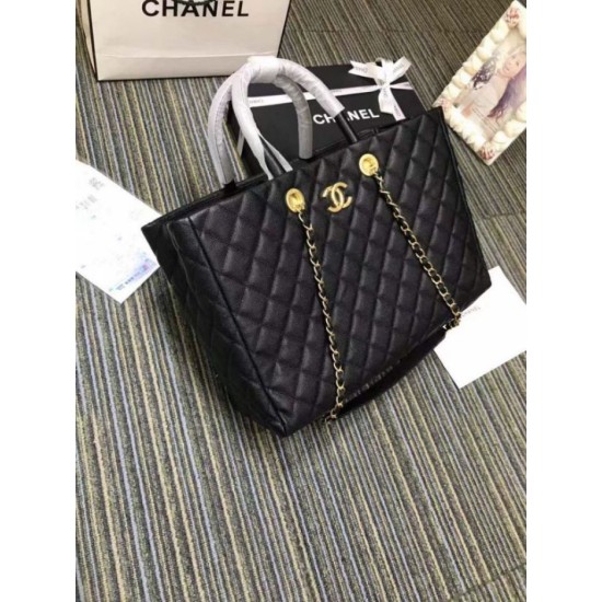 Fake Large Shopping Bag A93525 Black Replica